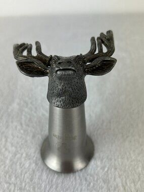Jagermeister Buck Stag Deer Head Shot Glass Elk Shooter Pewter Stainless Barware